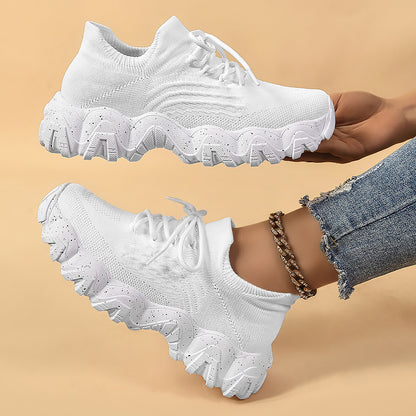 Women's Lace-up Flying Woven Shoes Fashion Trend