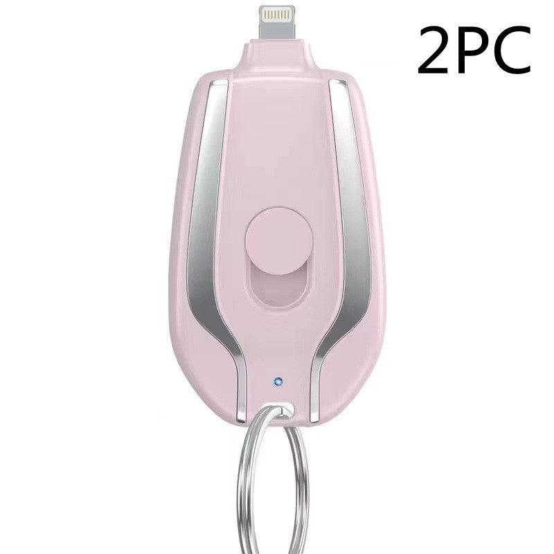 Keyring Charging Bank Wireless Portable 1500 Mah Emergency Power Supply Telescopic Small Mobile Power Supply - Cruish Home