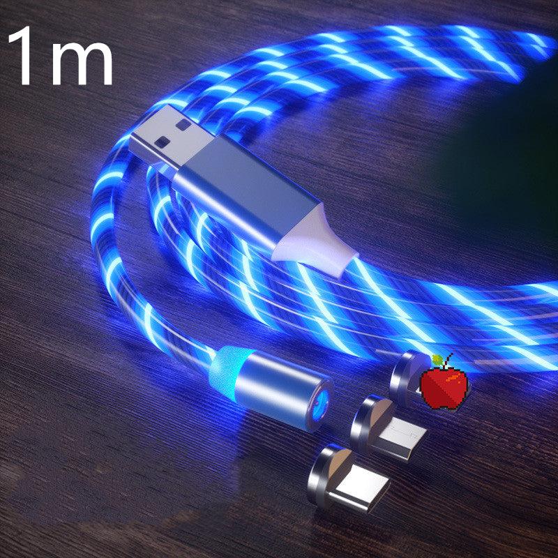 Magnetic Charging Cable Streamer Fast Charging Cable Lighting Micro USB Cable LED Magnet Charger Type-C Cable - Cruish Home