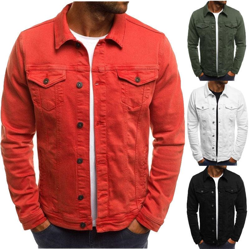 Casual Men Jacket Denim Button Shirt - Cruish Home