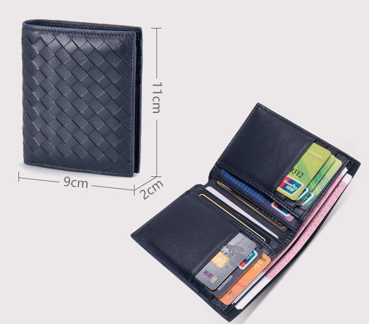 Leather woven wallet - Cruish Home