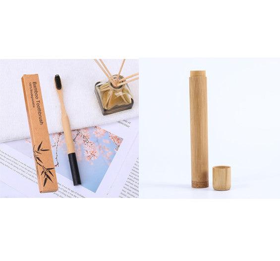 Natural bamboo handle round bamboo toothbrush - Cruish Home