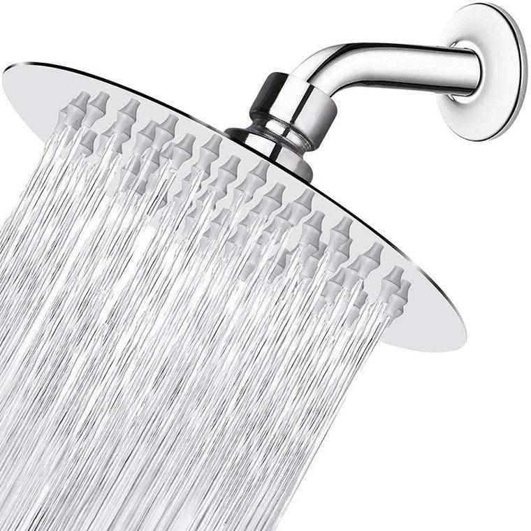 6 Inch Stainless Steel Round And Thin Supercharged Water-saving Mirror Top Spray Shower Nozzle - Cruish Home