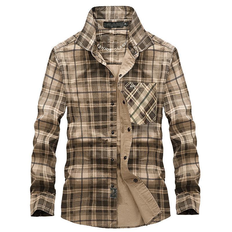 Men's Plaid Long Sleeve Shirt - Cruish Home