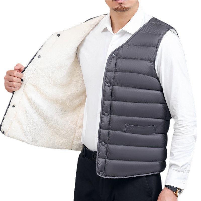 Plush Down Cotton Vest Men's Plus Size Thickening To Keep Warm - Cruish Home