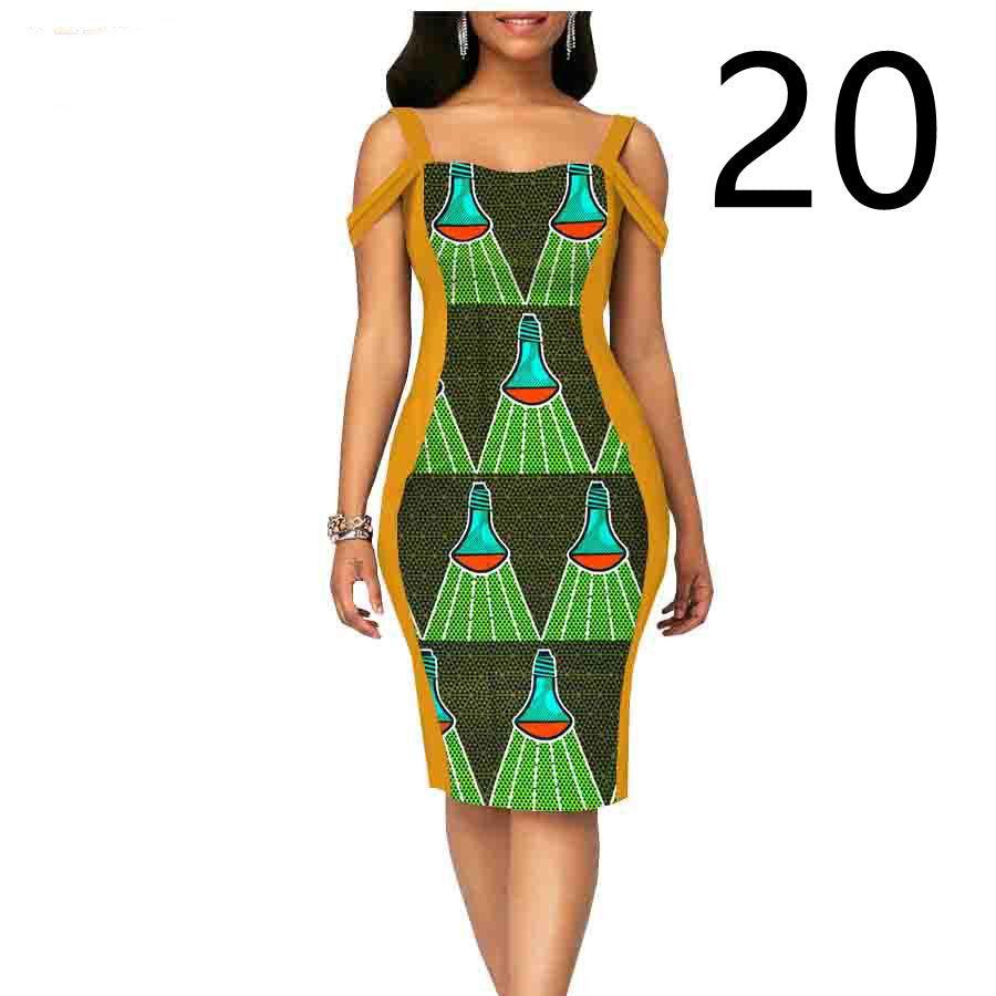 African Print Dress Women's Casual Tight Evening Gown - Cruish Home