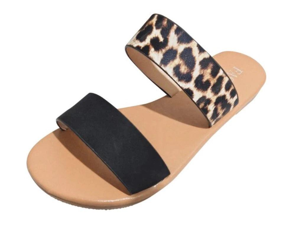 Leopard slippers sandals - Cruish Home