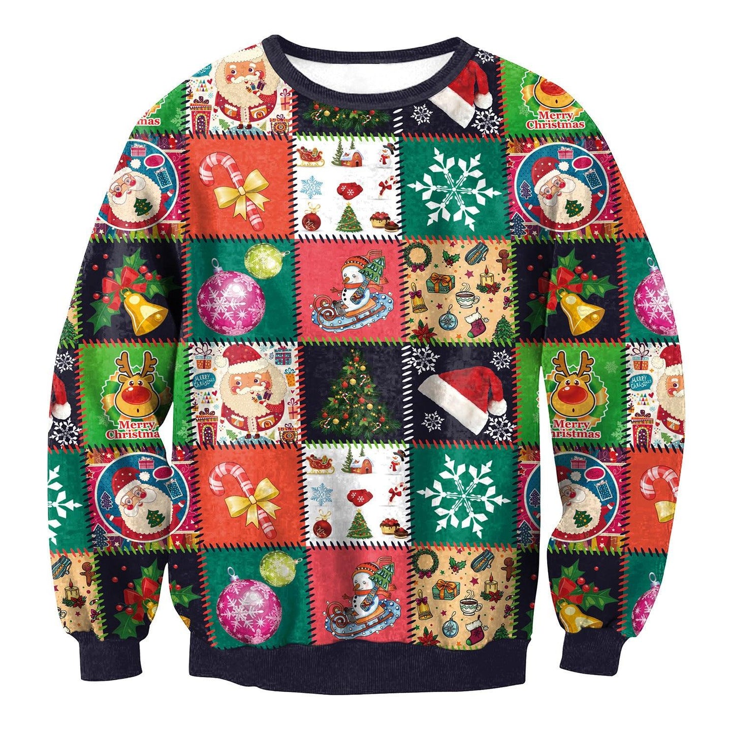 UGLY CHRISTMAS SWEATER Vacation Santa Elf Funny Womens Men Sweaters Tops Autumn Winter Clothing - Cruish Home