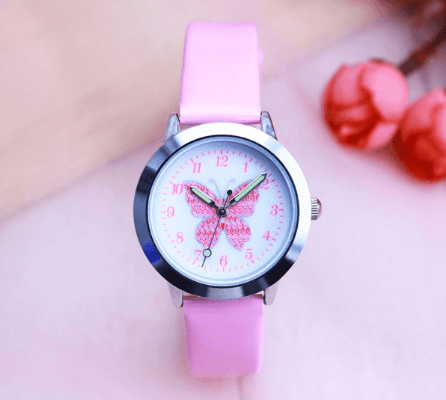 Children's Watches Kids Quartz Watch Student Girls Quartz-watch Cute Colorful Butterfly Dial Waterproof Watch - Cruish Home