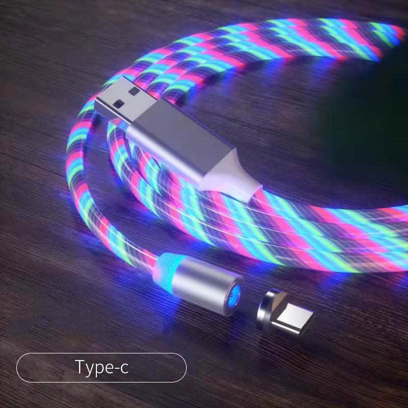 Magnetic Charging Cable Streamer Fast Charging Cable Lighting Micro USB Cable LED Magnet Charger Type-C Cable - Cruish Home