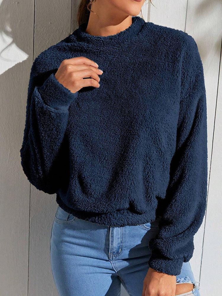 Double-sided Velvet Loose Fleece Sweatshirt - Cruish Home