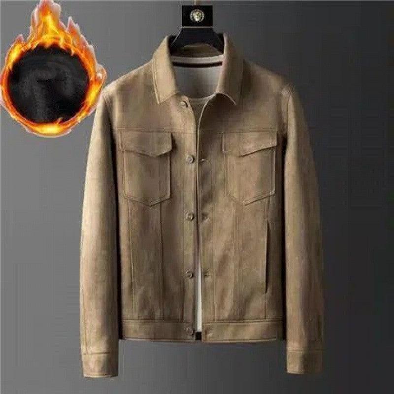 Coat Autumn Men's Spring High-grade Texture Light Luxury New Korean Style Jacket Men's Lapel Casual All-matching Work Clothes - Cruish Home