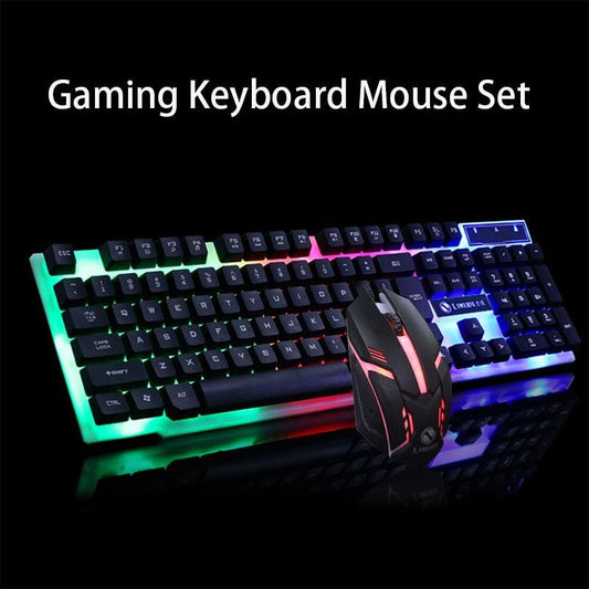 GTX300 Gaming CF LOL Gaming Keyboard Mouse Glowing Set - Cruish Home