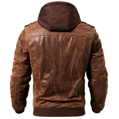 Winter Fashion Motorcycle Leather Jacket Men Slim Fit Oblique Zipper PU Jackets Autumn Mens Leather Biker Coats Warm Streetwear - Cruish Home