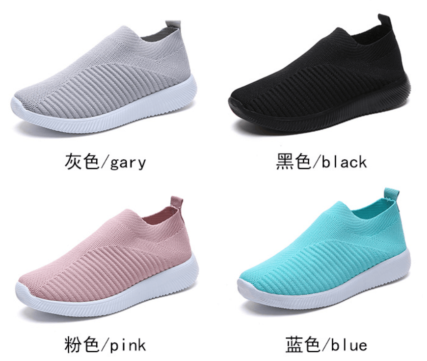 Winter casual socks shoes for women – comfortable knit slip-on design