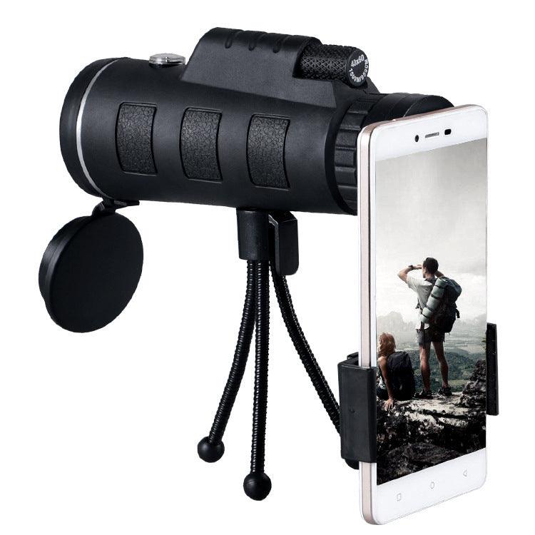 Compatible with Apple, Monocular Telescope Zoom Scope with Compass Phone Clip Tripod - Cruish Home