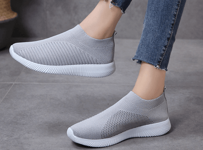 Winter casual socks shoes for women – comfortable knit slip-on design