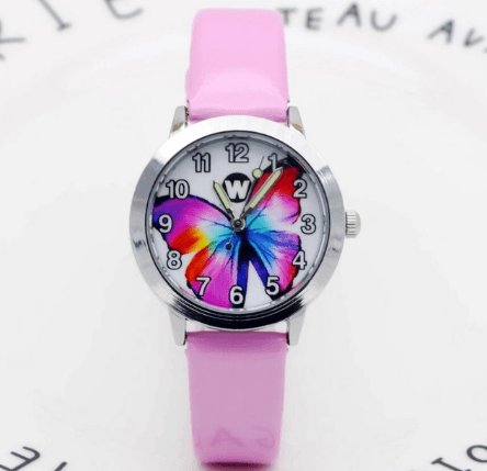 Children's Watches Kids Quartz Watch Student Girls Quartz-watch Cute Colorful Butterfly Dial Waterproof Watch - Cruish Home