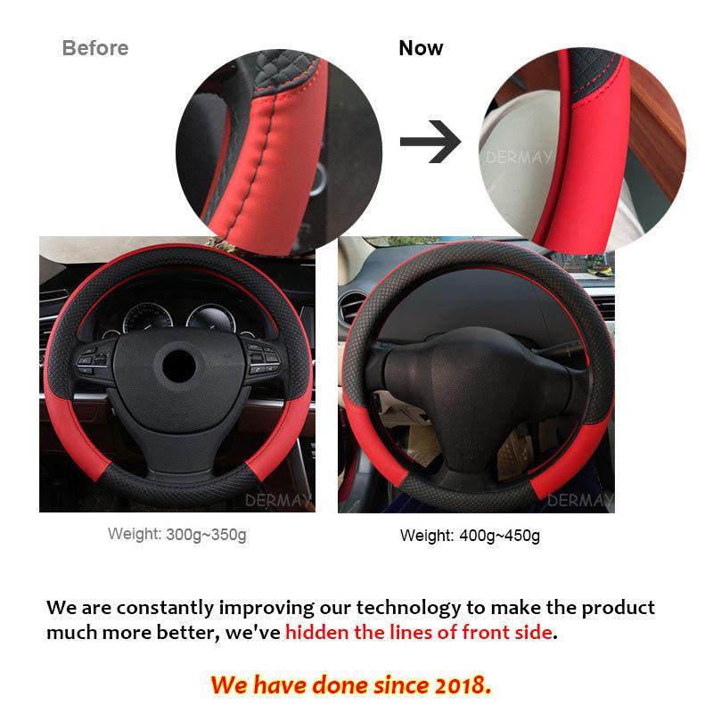 Universal Leather Car Steering Wheel Cover - Cruish Home