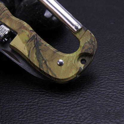 Camouflage Clasp Knife Saw Screwdriver Multifunctional Outdoor Tools Climbing Carabiner Quickdraws Aluminum 5 In 1 Carabiner - Cruish Home