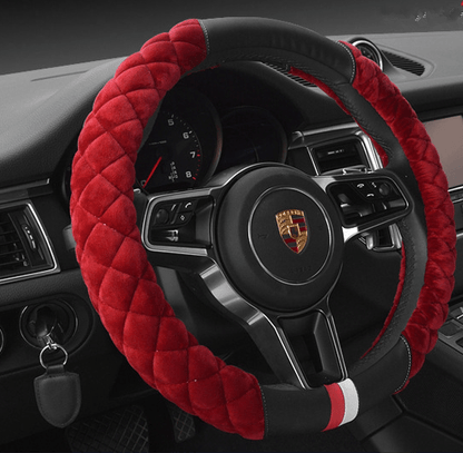 Universal Car Steering Wheel Cover Winter Decoration Cute 38cm Plush Footprint Auto Automobile Vehicle Steering Wheel Protector - Cruish Home