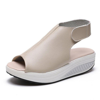 Sponge cake thick bottom comfortable Velcro rocking shoes - Cruish Home