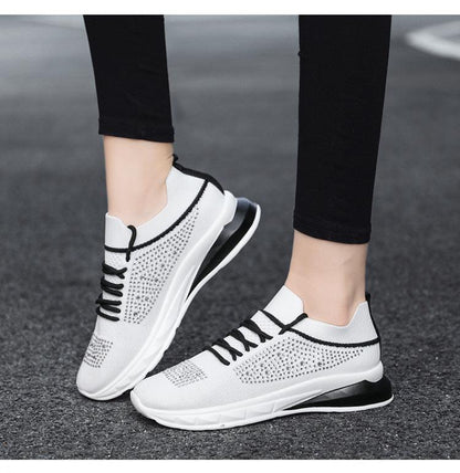 Large Size Hot Diamond Flying Knitting Explosive Style Women's Shoes - Cruish Home