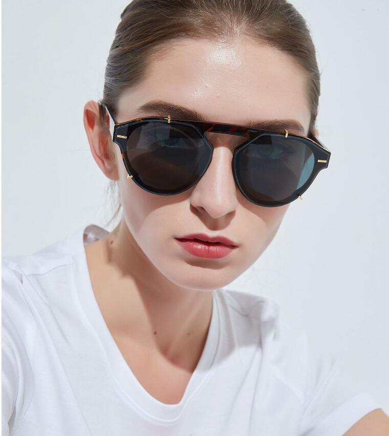 Ladies sunglasses new wave retro Korean version round frog mirror big box sunglasses - Cruish Home