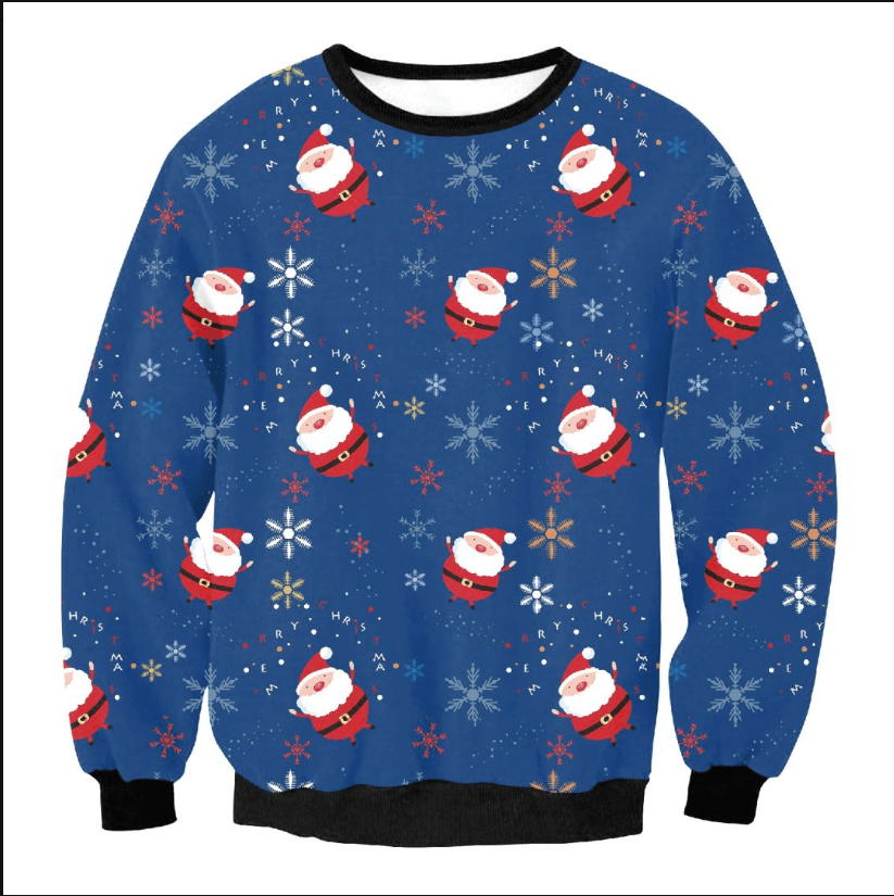 UGLY CHRISTMAS SWEATER Vacation Santa Elf Funny Womens Men Sweaters Tops Autumn Winter Clothing - Cruish Home