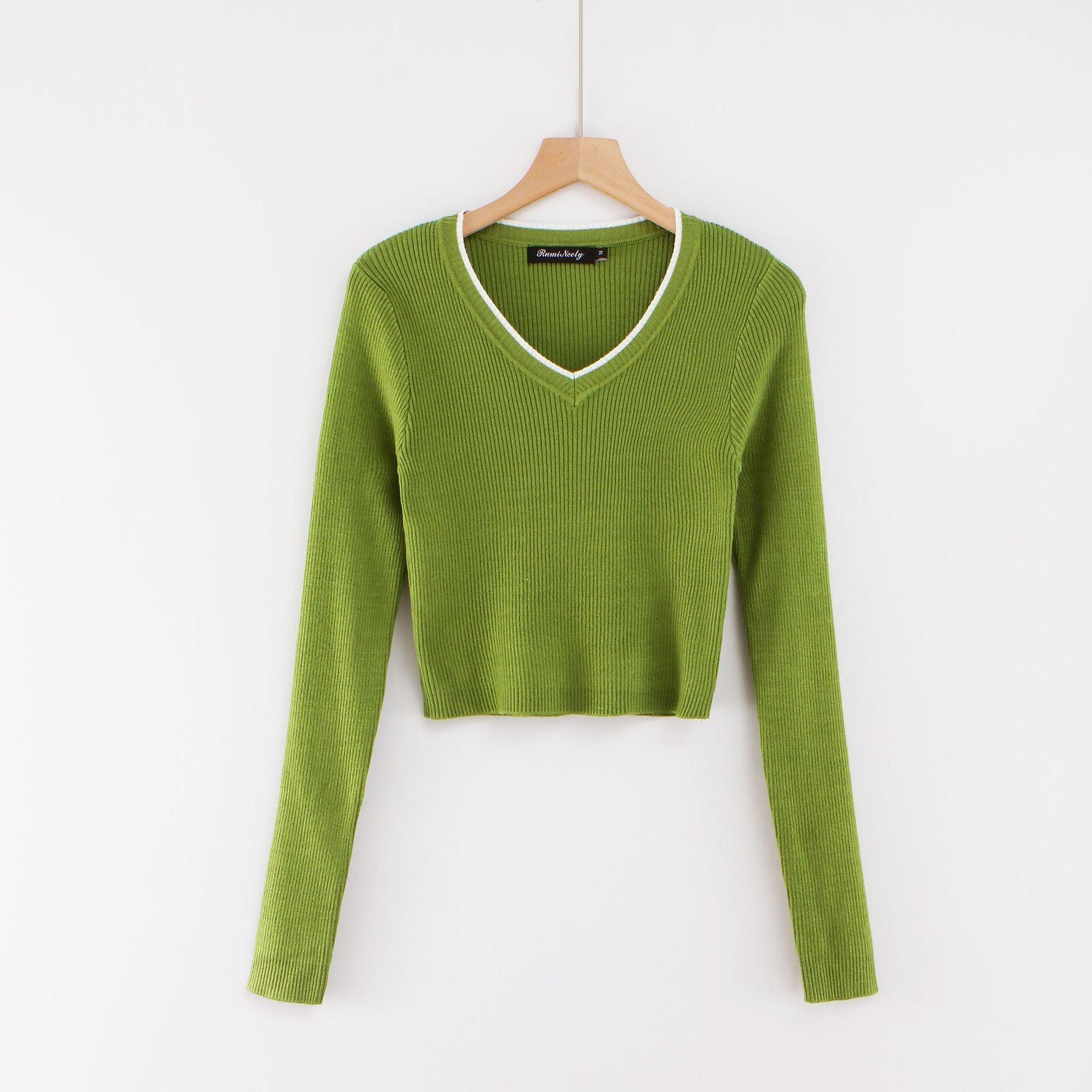 Solid Color Long-Sleeved Top For Outer Wear - Cruish Home