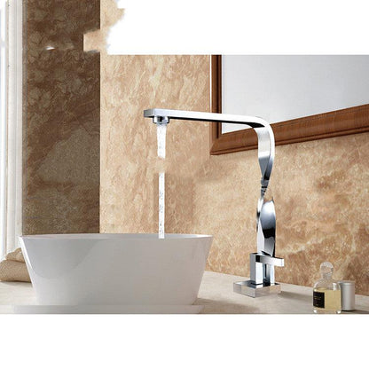 All Copper Basin Hot And Cold Faucet Creative Kaiping Special-shaped Twisted Tube New Faucet - Cruish Home