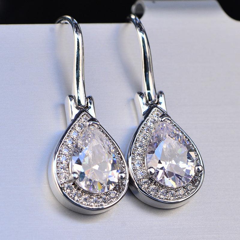 The New Drop-shaped Zircon Diamond Earrings Are Versatile - Cruish Home