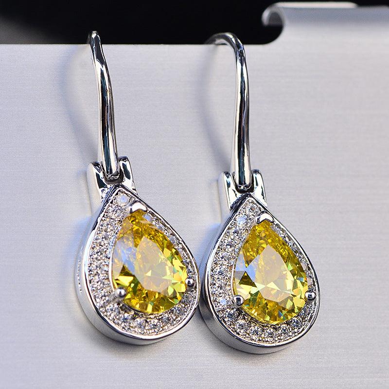 The New Drop-shaped Zircon Diamond Earrings Are Versatile - Cruish Home