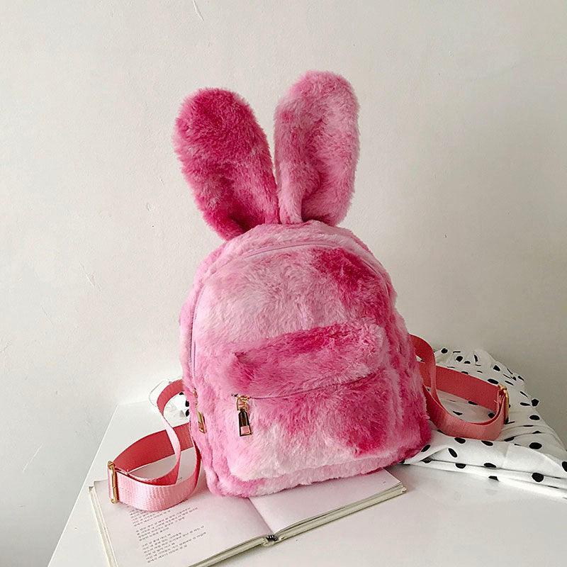 New Style Plush Bunny Ears Backpack Female Backpack - Cruish Home