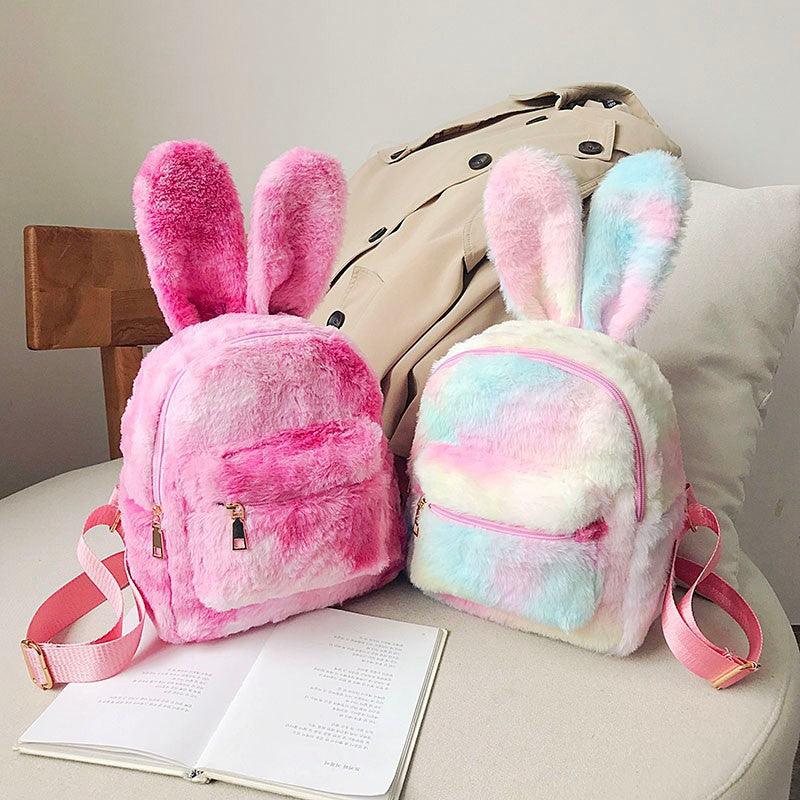 New Style Plush Bunny Ears Backpack Female Backpack - Cruish Home