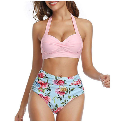 European And American New Bikini Hot Style Fashion Sexy Digital High Waist - Cruish Home