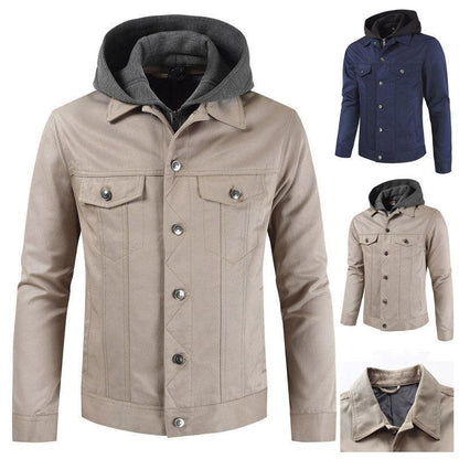 Single-breasted Casual Youth Jacket With Detachable Collar - Cruish Home