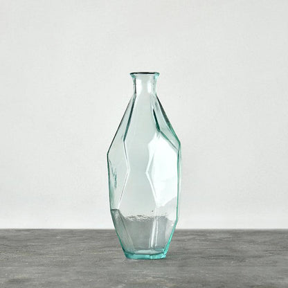 Simple Environmental Protection Handmade Glass Polygonal Vase Flower Insert - Cruish Home