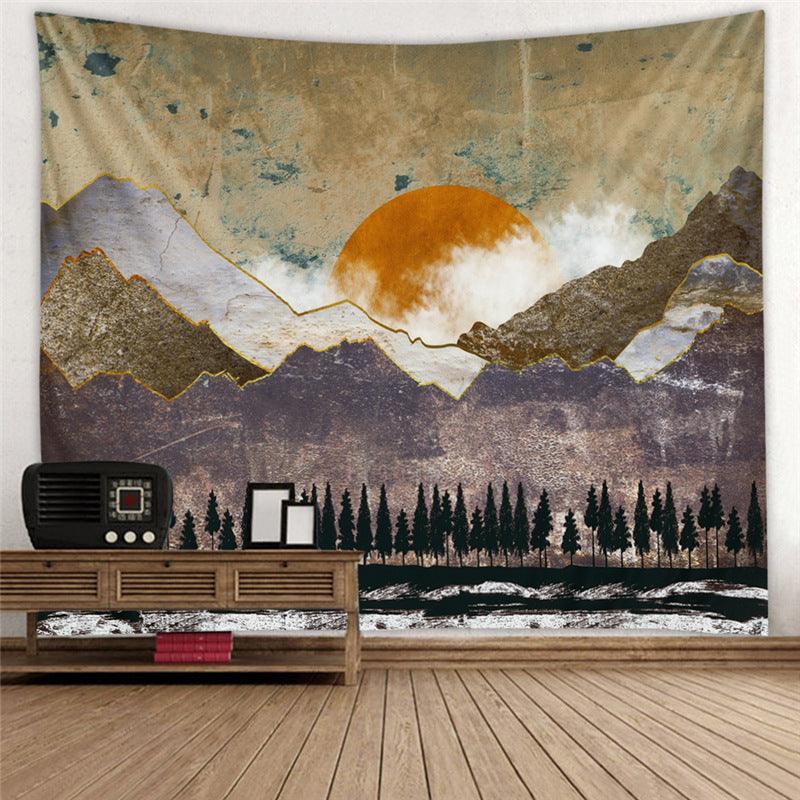 Japanese Landscape Sunset Wall Hanging Tapestry - Cruish Home