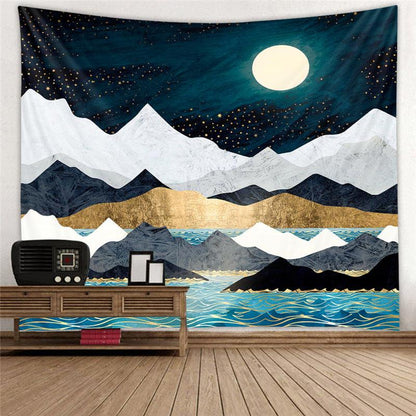 Japanese Landscape Sunset Wall Hanging Tapestry - Cruish Home