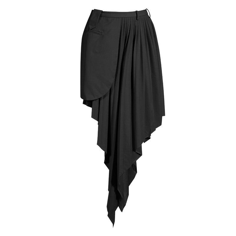 Asymmetrical Skirt Design Leaky Waist Fried Street Fashion Suit - Cruish Home