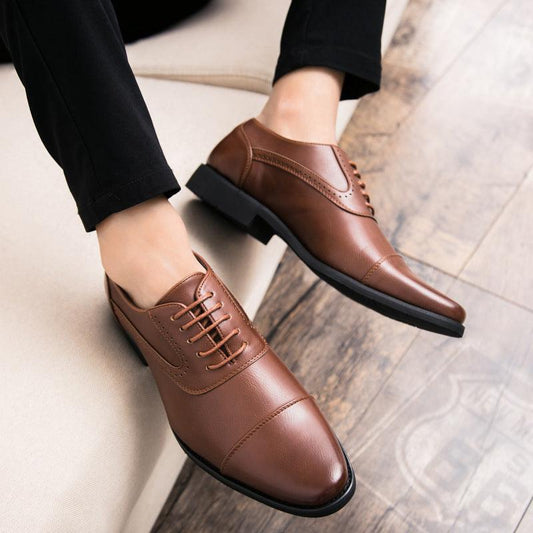 Korean Business Dress Retro Oxford Leather Shoes - Cruish Home