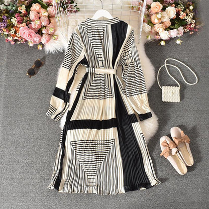 Hong Kong-Style Retro Lace-Up Dress - Cruish Home