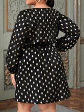 Large Size V-neck Polka Dot Women's Dress - Cruish Home
