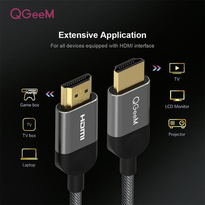 Qgeem HDMI Cable 1m 2m 5m HDMICable HDMI To HDMI 2.0 4K Cable - Cruish Home