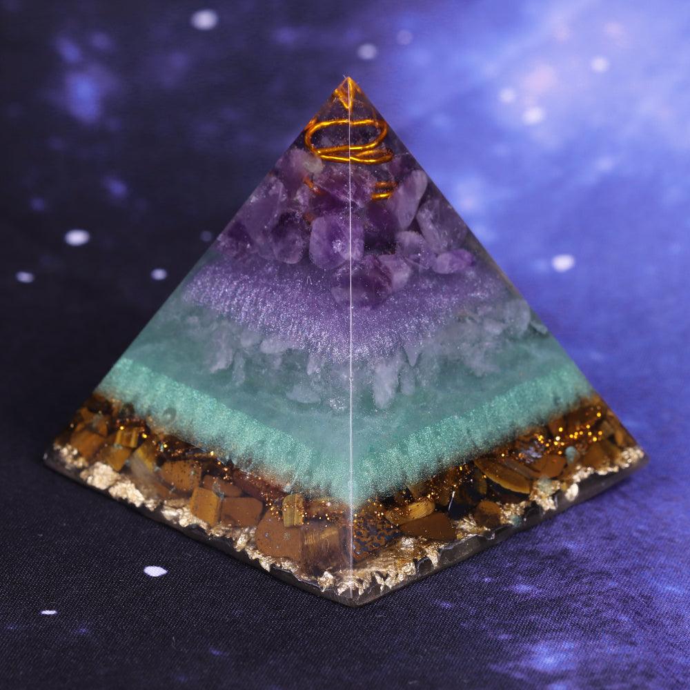 Ornament Seven Chakra Natural Crystal Crushed Stone Energy Tower - Cruish Home