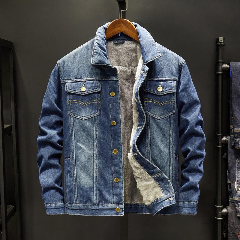 Denim Jacket Men Korean Gown Trend Denim Jacket Men's Top Clothes Casual Jacket - Cruish Home