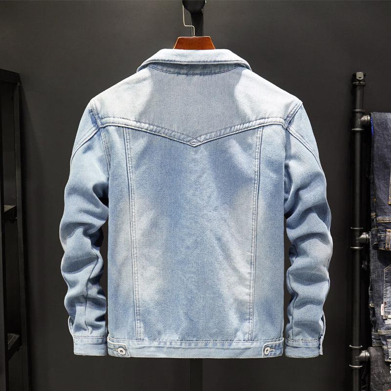 Denim Jacket Men Korean Gown Trend Denim Jacket Men's Top Clothes Casual Jacket - Cruish Home