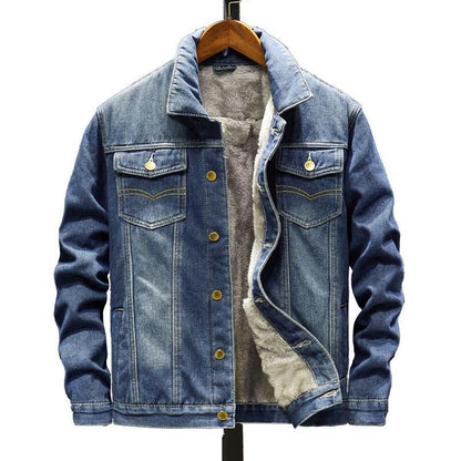 Denim Jacket Men Korean Gown Trend Denim Jacket Men's Top Clothes Casual Jacket - Cruish Home