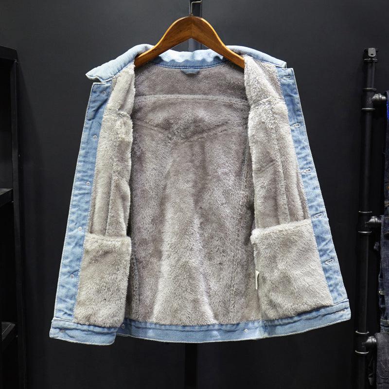 Denim Jacket Men Korean Gown Trend Denim Jacket Men's Top Clothes Casual Jacket - Cruish Home